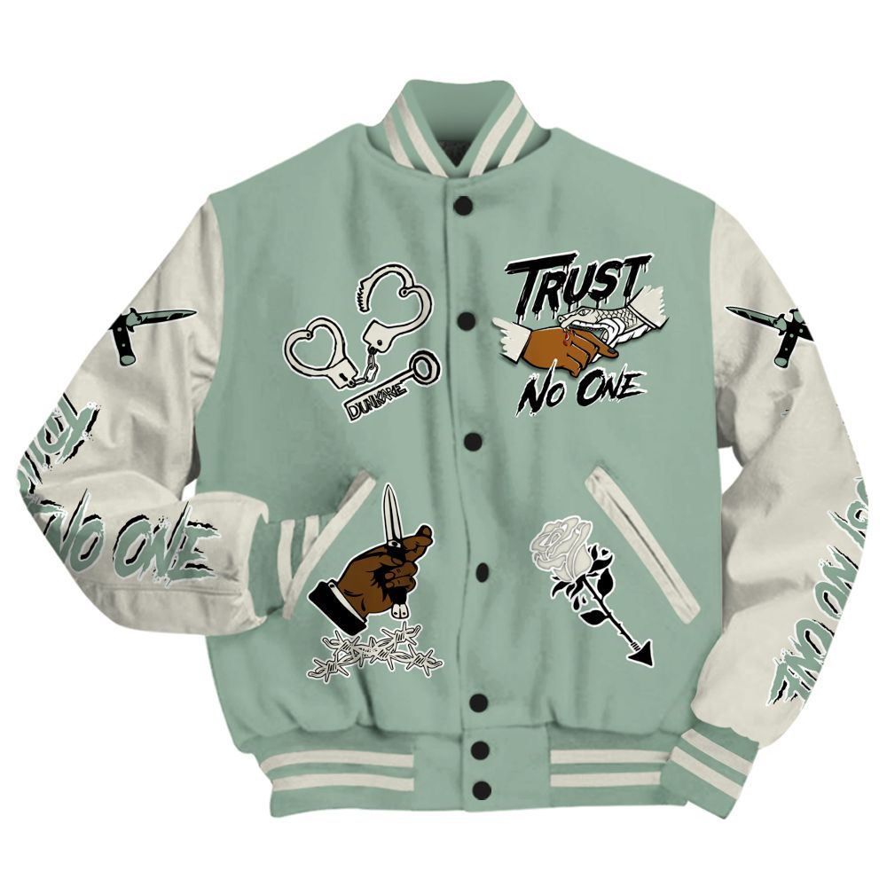 Varsity Jacket To Match Joins Year Of The Snake 5s - Trust No One Dripping All Over Print