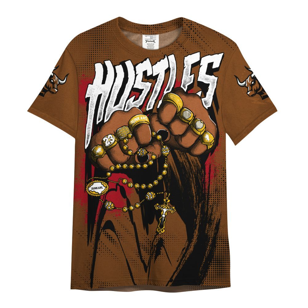 Shirt To Match Archaeo Brown 5s - Hustle Make Money All Over Print