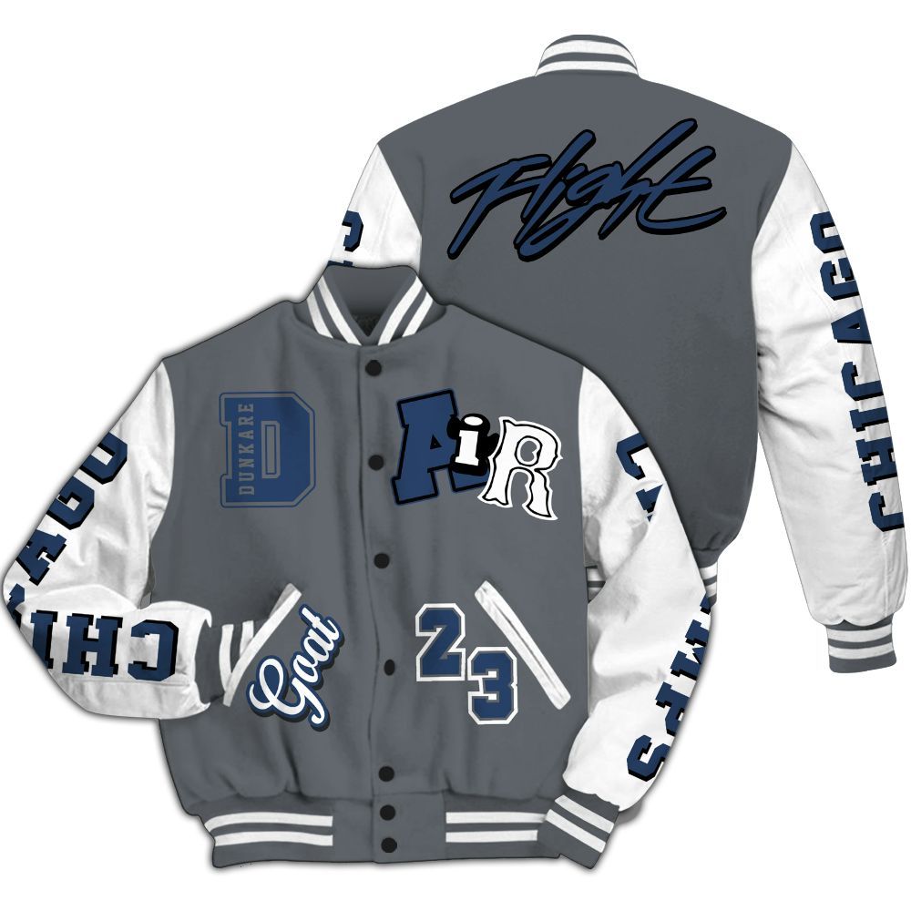 Varsity Jacket To Match Flint Grey 9s - AIR Number 23 GOAT All Over Print