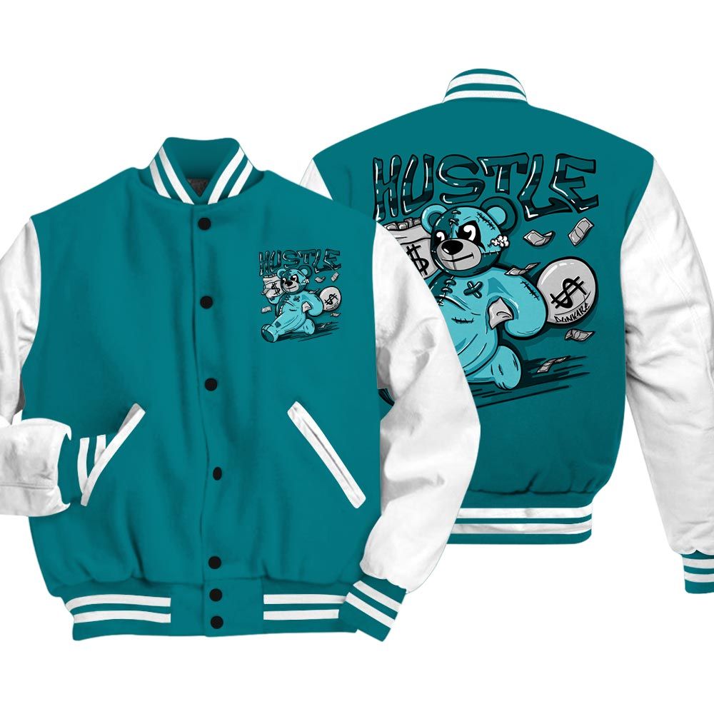 Varsity Jacket To Match Oxidized Green 4s Vasity Jacket - Hustles Bear Vasity Jacket Unisex