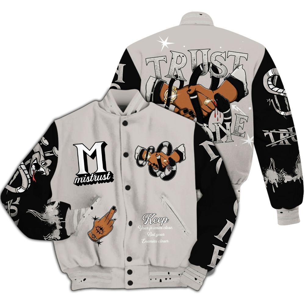 Varsity Jacket To Match The Classic 40s - Trust No One Snake-Bite Street Style All Over Print