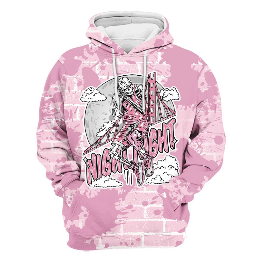 Hoodie To Match Orchid 4s - Seeya Skeleton Brick All Over Print