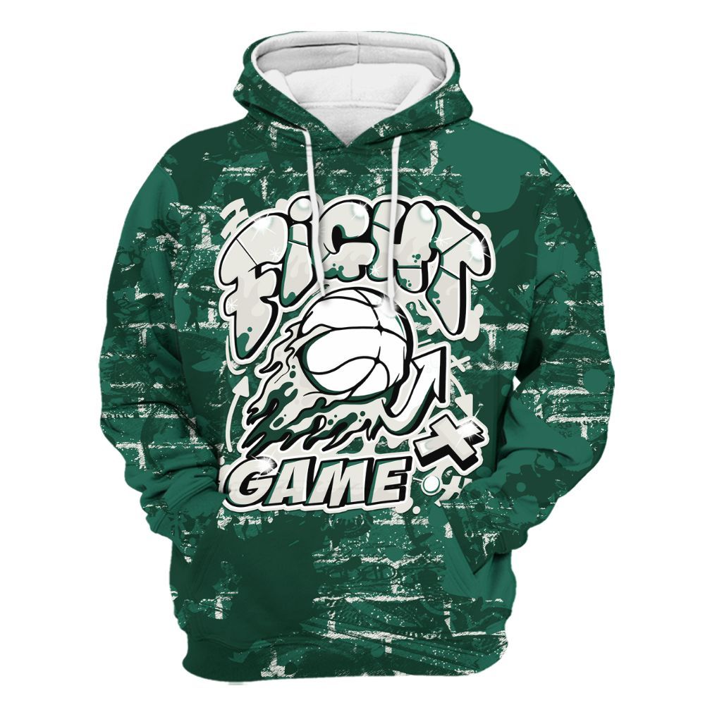 Hoodie To Match Oxidized Green 4s - Fighter Games Graphic Street Art All Over Print