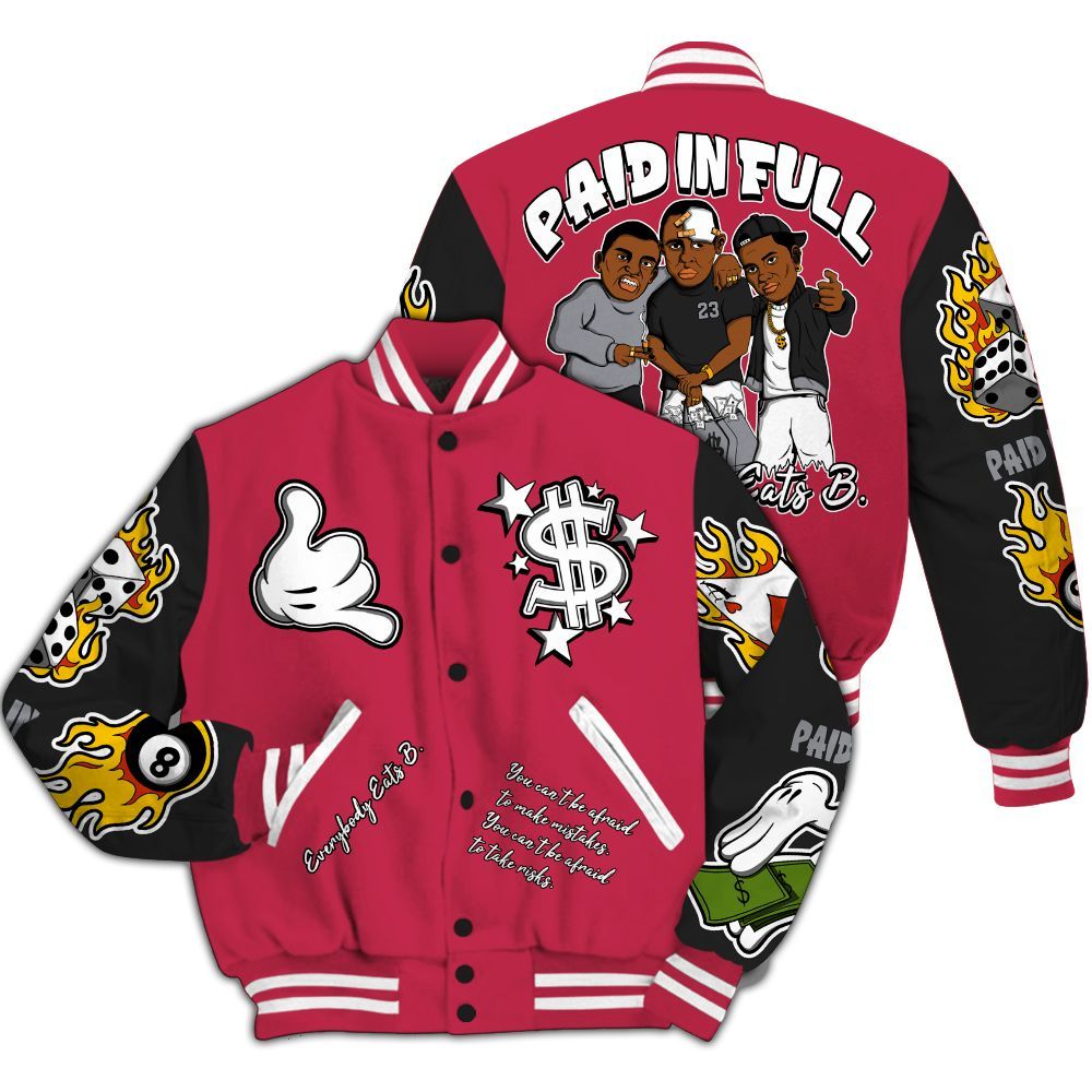 Varsity Jacket To Match Toro Bravo 4s - Everybody Paid In Full Graphic All Over Print