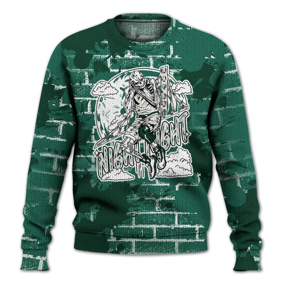 Knitted Sweater To Match Oxidized Green 4s - Seeya Skeleton Brick