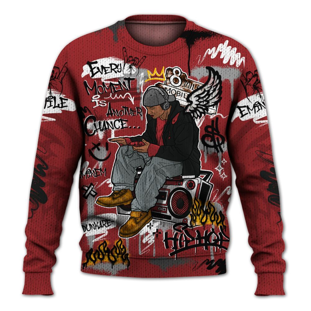 Sweater To Match Alternate Flu Game 12s - 8Mile Movie Graffiti Graphic
