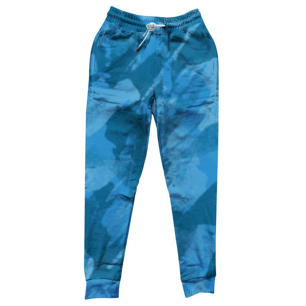 Sweatpant To Match Powder Blue 9s - Abstract Halftone Graphic All Over Print