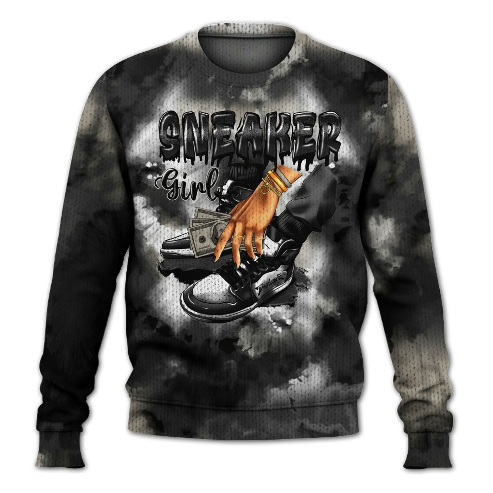 Knitted Sweater To Match RM Light Bone 4s - SNEAKER Girl Money Drip Tie Dye