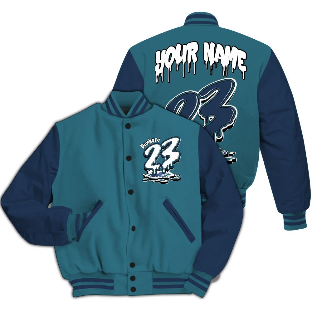 Varsity Jacket To Match Air Foamposite Kazuya Mishima - Custom Name 23 Drip All Over Print