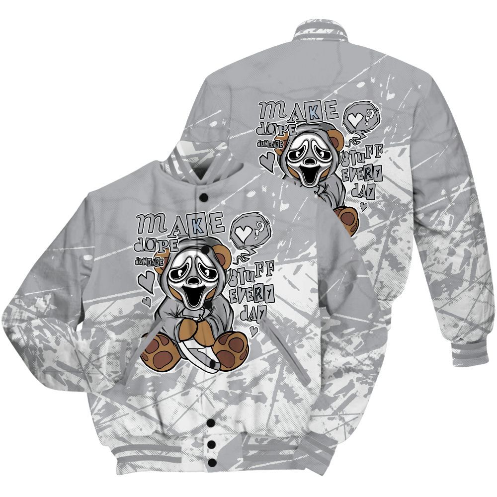 Varsity Jacket To Match Low OG Wolf Grey 1s Shirt - Make Dopes Bear Profound All Over Print