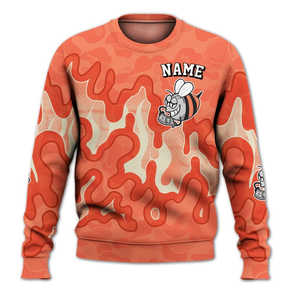 Sweatshirt To Match DJ Khaled Crimson Bliss 5s - No Day Off Graphic Custom Name All Over Print