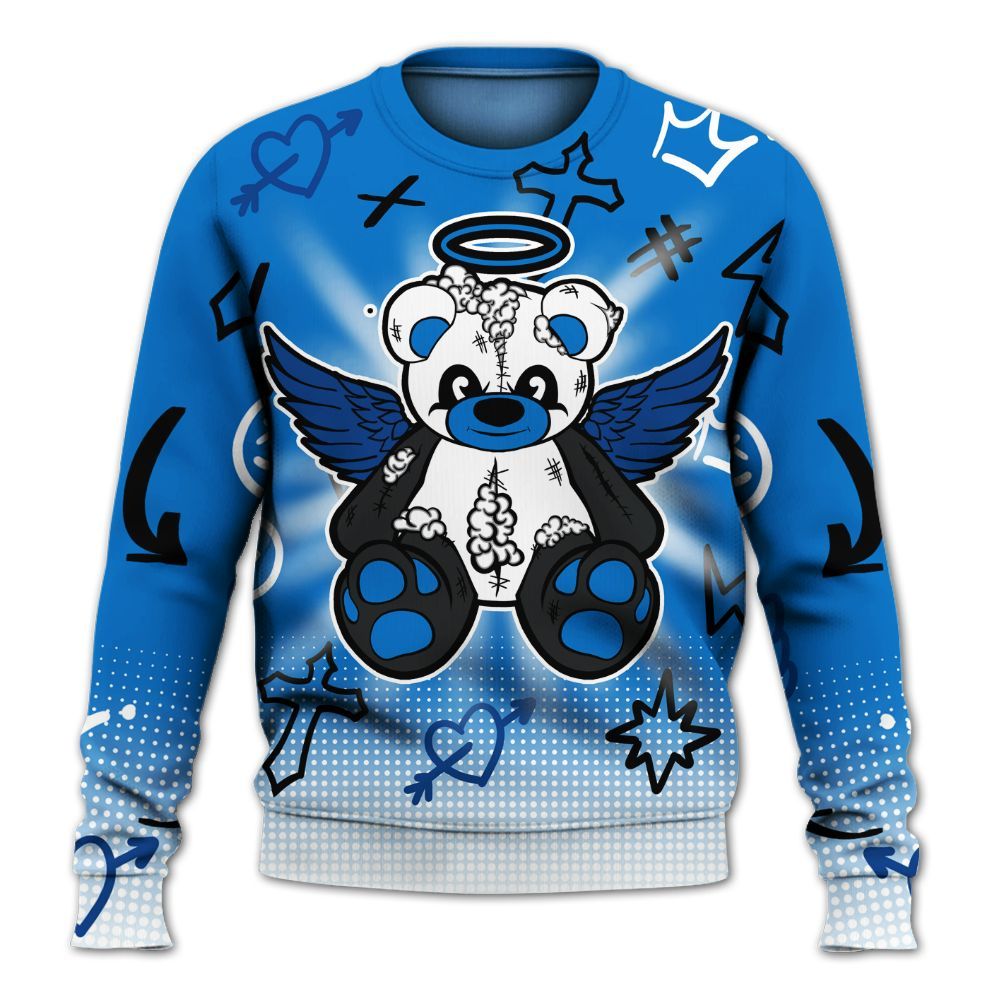 Sweatshirt To Match Blueberry 12s - Gods Guides Me Bear Graphics All Over Print
