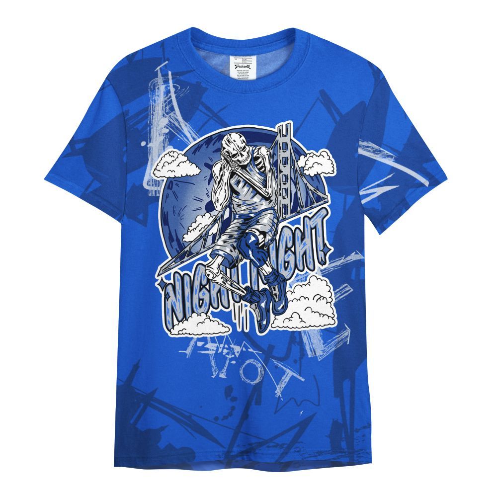 Shirt To Match Air Foamposite One Royal - Seeya Skeleton Messyz All Over Print