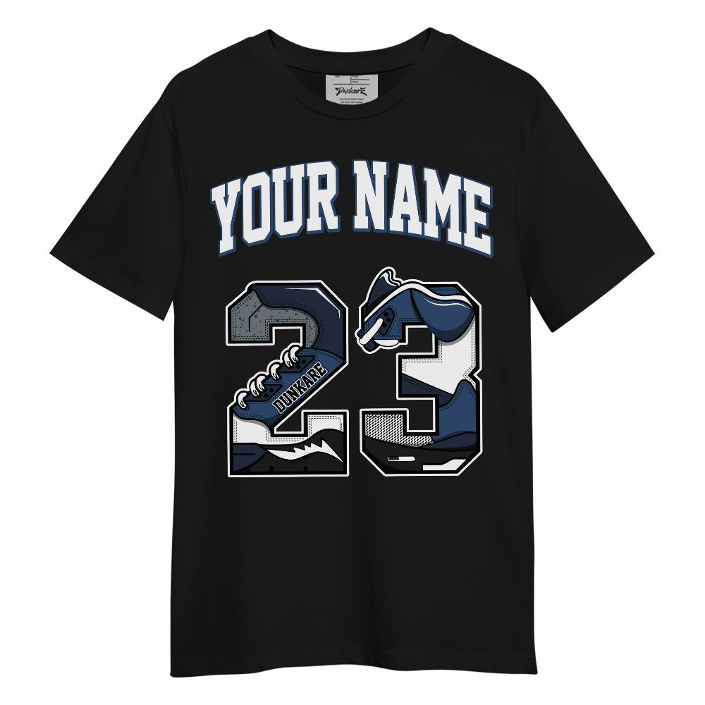 Shirt To Match Midnight Navy 4s - Custom Name Number 23 5s Unisex Shirt
