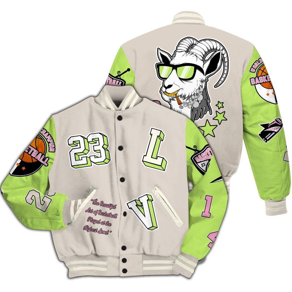 Varsity Jacket To Match Jack Black Night Silver - The GOAT Got Em All Over Print