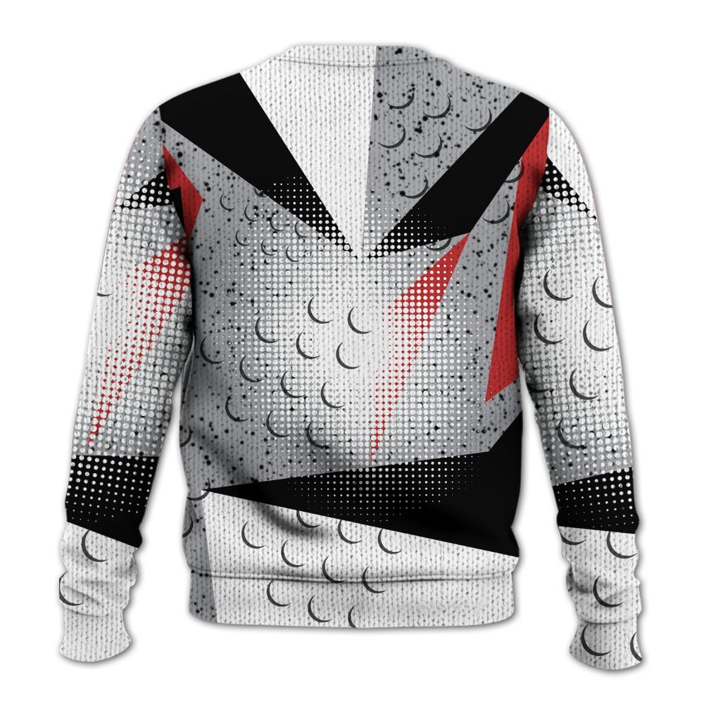 Knitted Sweater To Match White Cement 4s - Poly Custom Name Number 23 5s