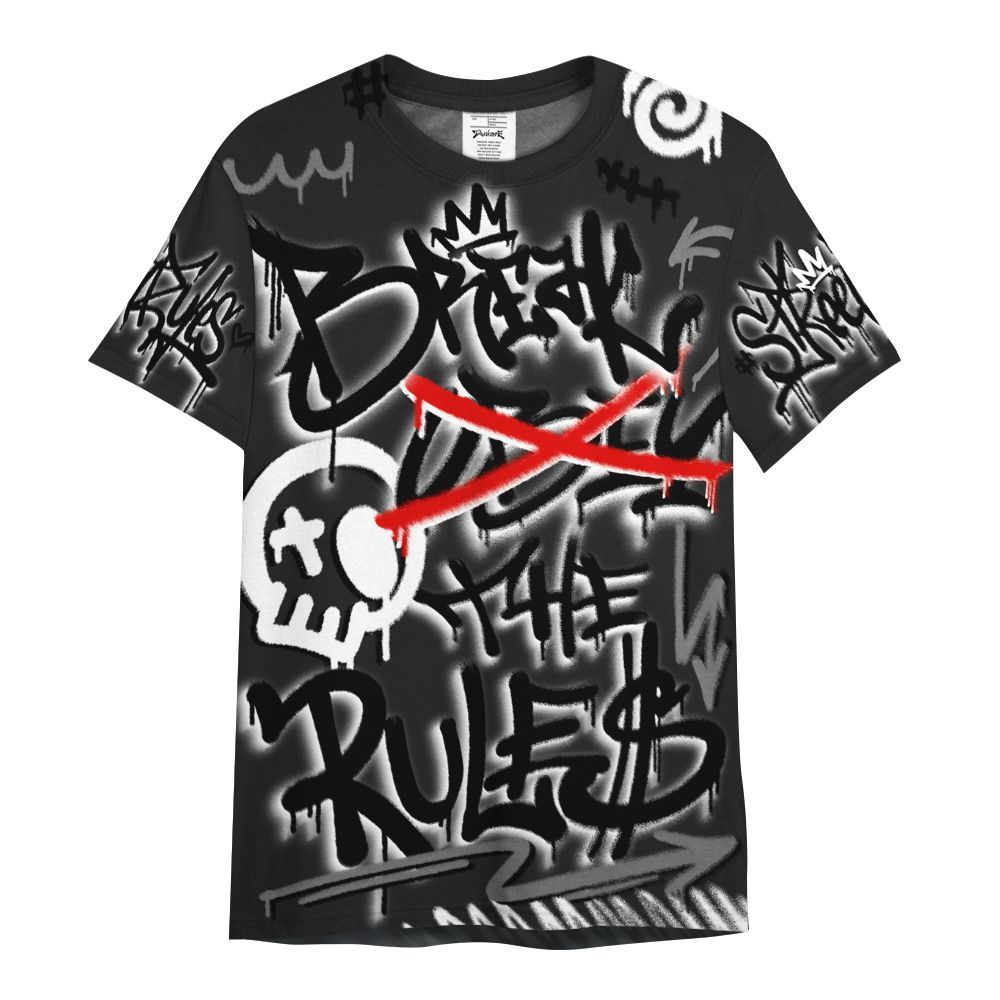 Shirt To Match Black Cat NET 4s - Break Rules Streetwear All Over Print