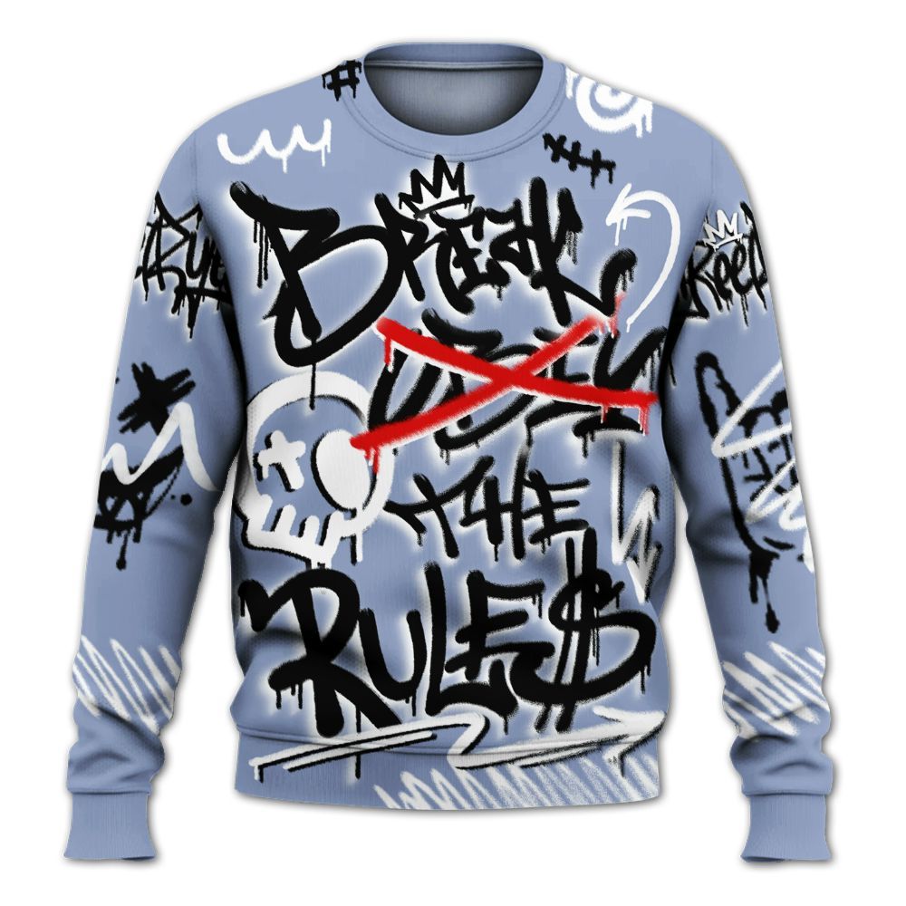 Sweatshirt To Match Retro Blue Grey 13s - Break Rules Streetwear All Over Print