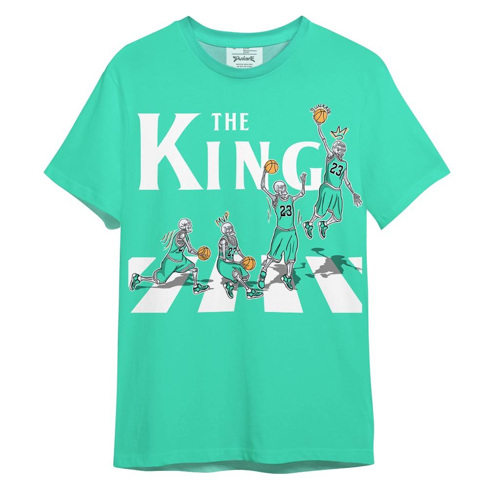 Shirt To Match Black Green Glow 3s - The King Basketball Shirt 3D Graphic Outfit 0705 TCD
