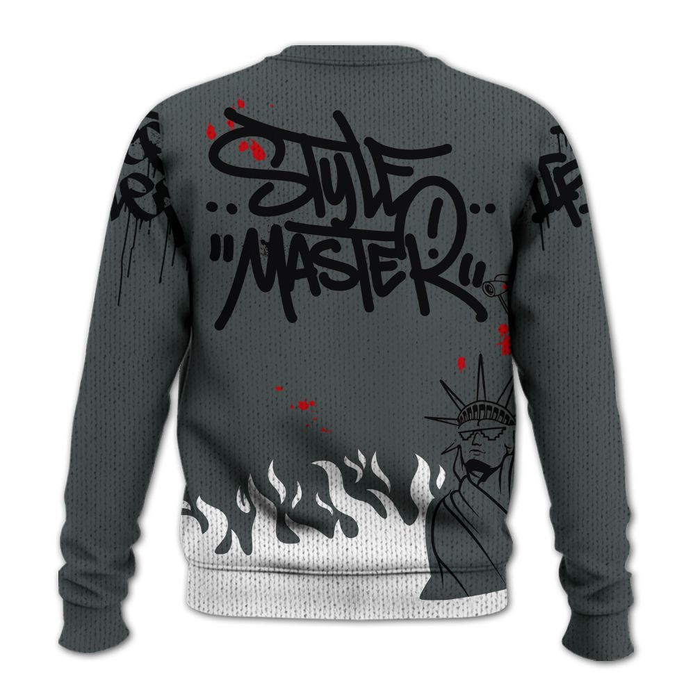 Knitted Sweater To Match Black RM Nigel Sylvester 4s - Graphic Fck Around Find Out