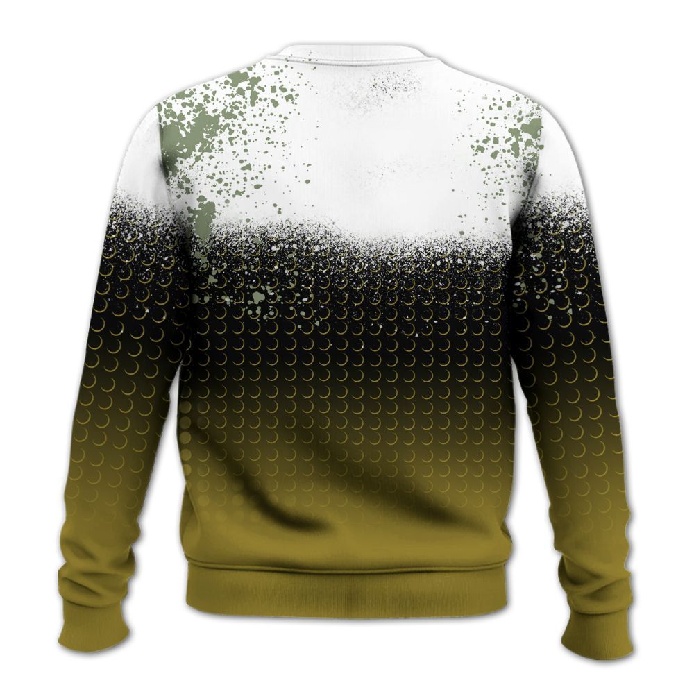 Sweatshirt To Match Air Flightposite Metallic Gold - Halftone Time Is Money All Over Print