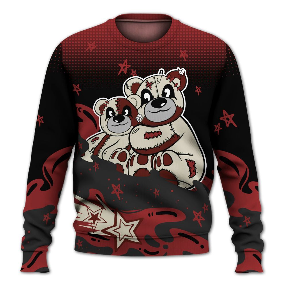 Sweatshirt To Match High 85 Bred 1s - Sincere Fondness Bear Stars All Over Print
