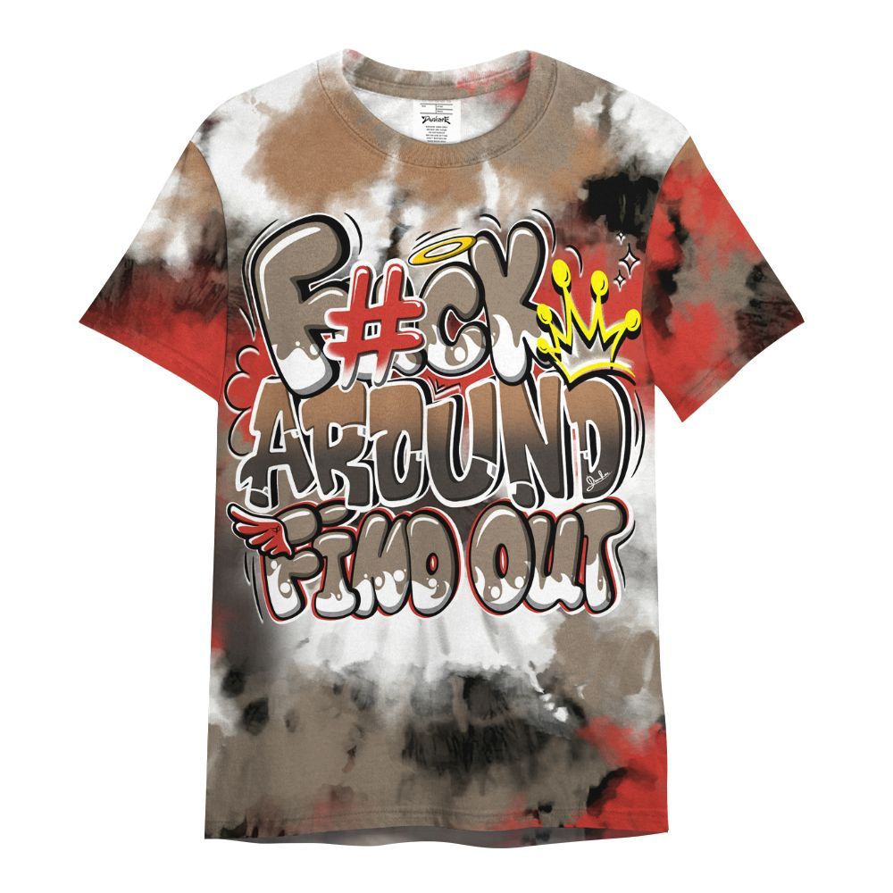 Shirt To Match Air Max Rocky Distressed - Tie Dye FK Around Find Out All Over Print