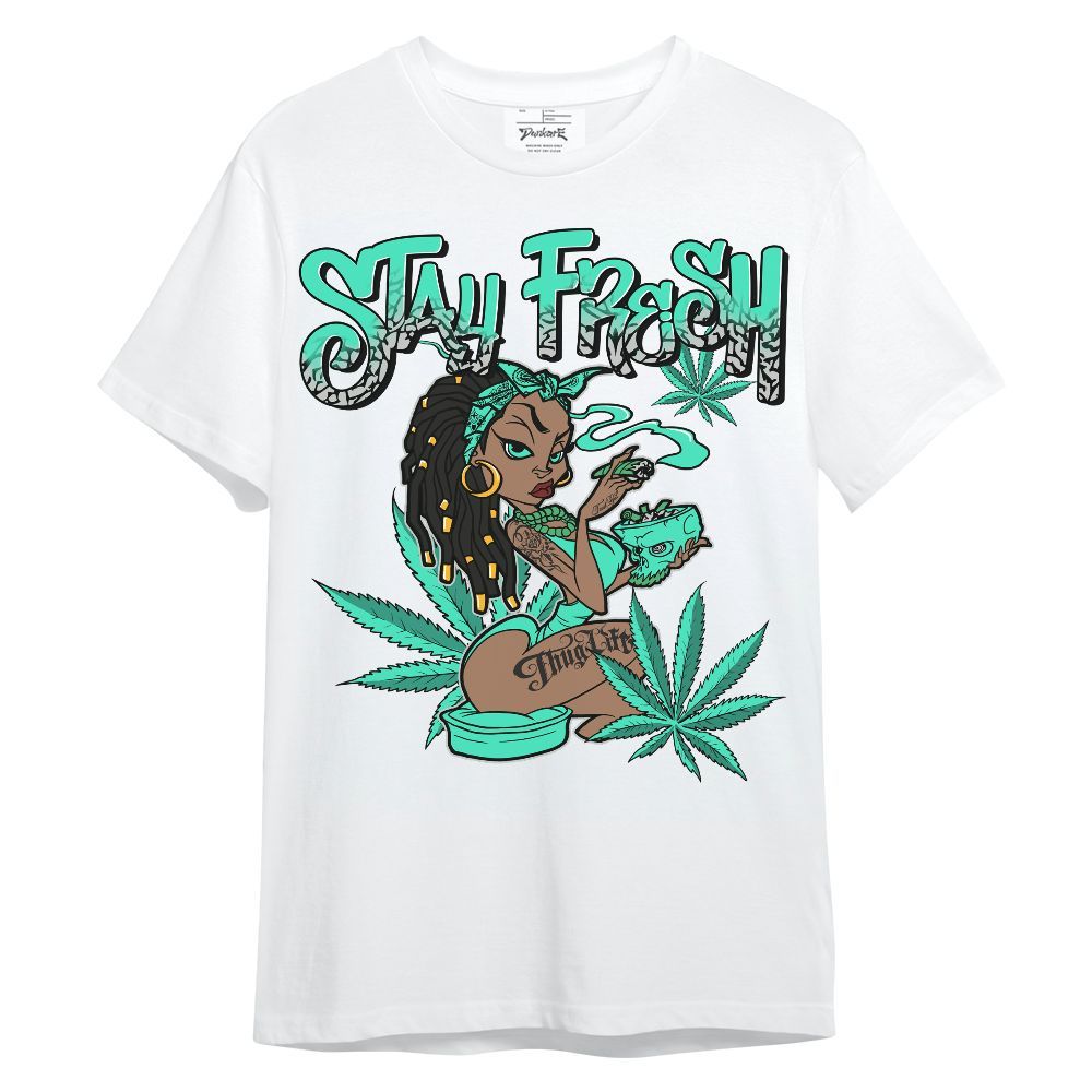 Shirt To Match Black Green Glow 3s - Stay Fresh Cannabis Green Glow 3s Unisex Shirt
