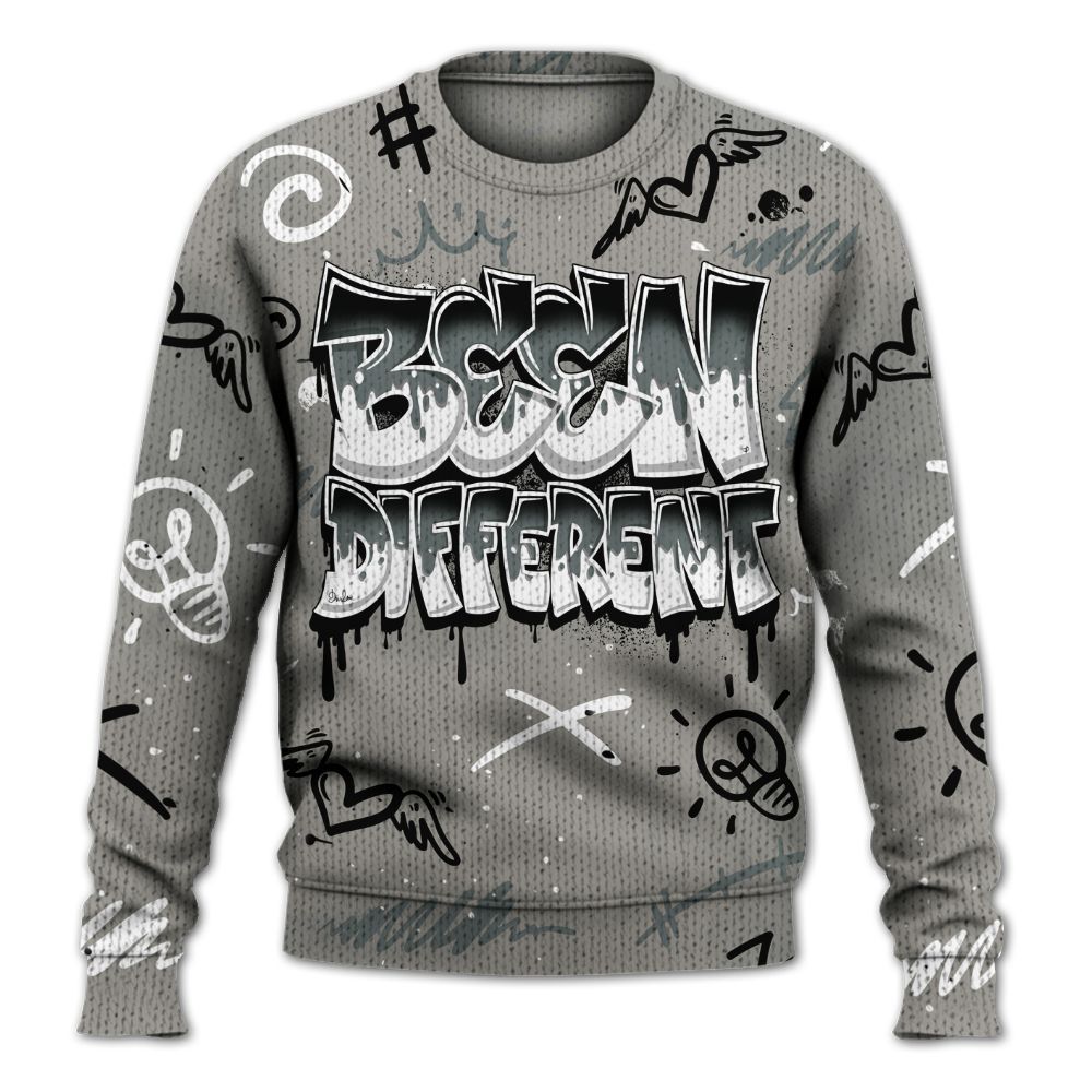 Knitted Sweater To Match Cool Grey 9s - Drip Built Di2ferent