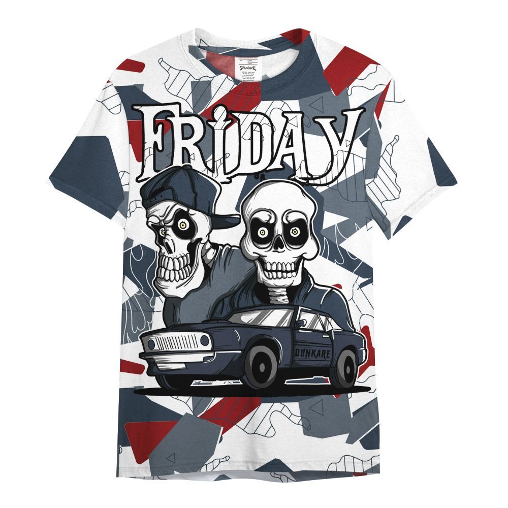 Shirt To Match Navy Blue 2024 6s - Friday Funny Retro All Over Print