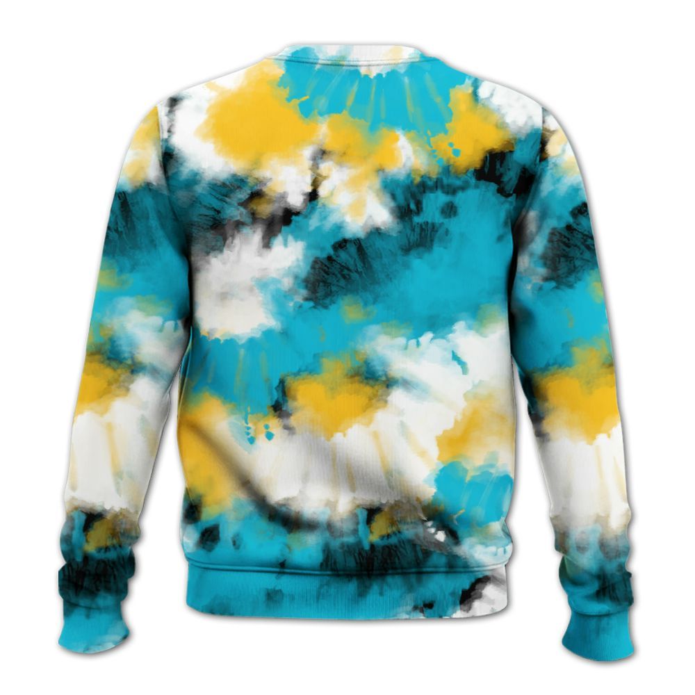 Sweatshirt To Match Retro Aqua 5s - Tie Dye FK Around Find Out All Over Print