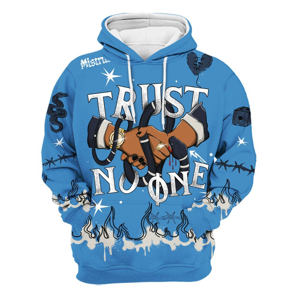 Hoodie To Match Low OG Obsidian 1s - Trust No One Snake-Bite Doodle Crayon All Over Print