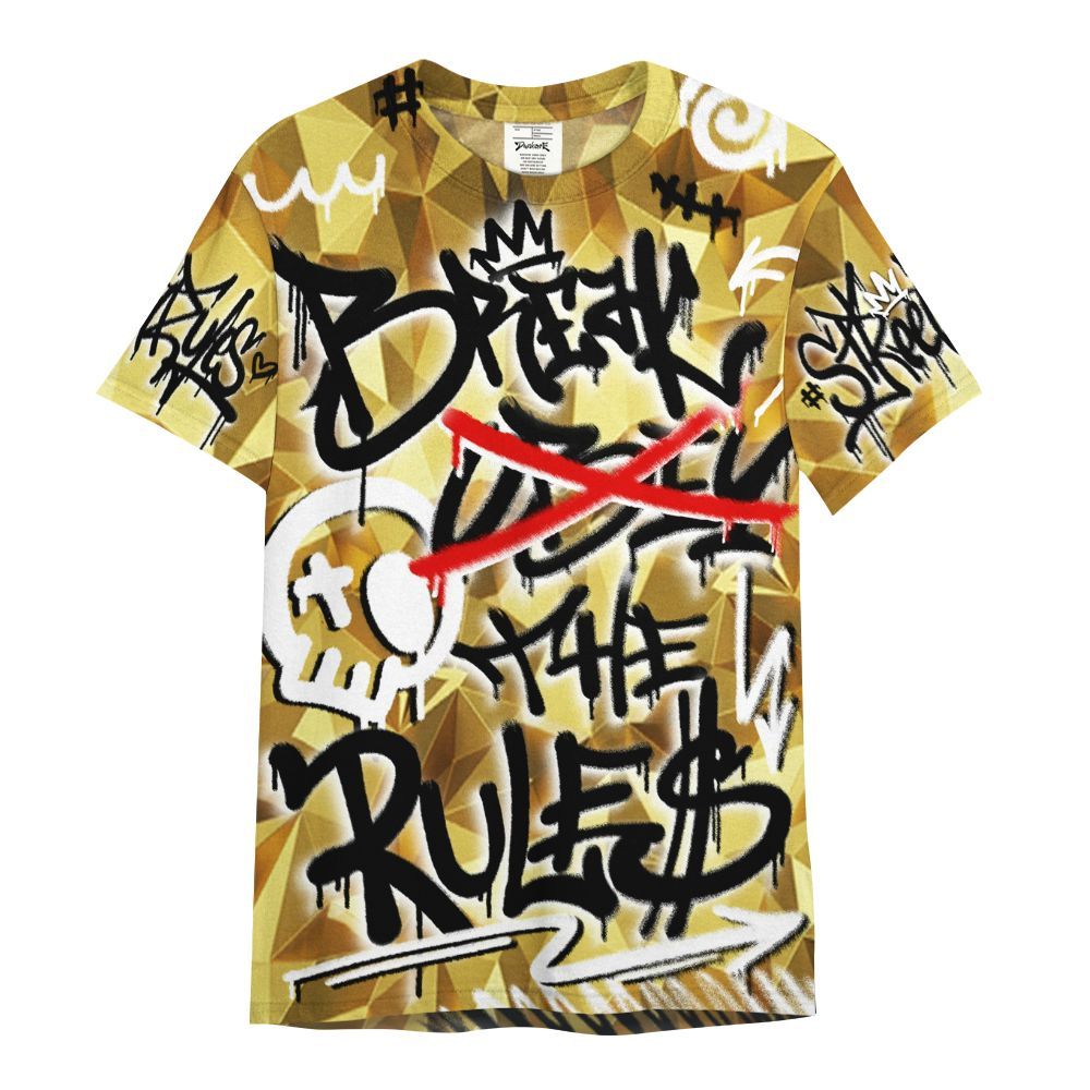 Shirt To Match NET Gold 4s - Break Rules Streetwear All Over Print