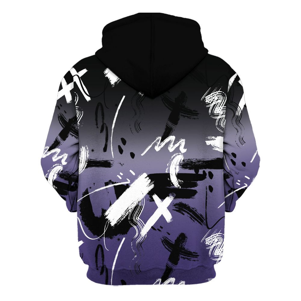 Hoodie To Match Retro Court Purple 13s - Money Hustle Grind Pray All Over Print