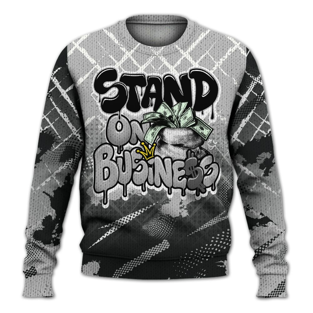 Knitted Sweater To Match Low 85 Metallic Black 1s - Halftone Stand Business Dripping