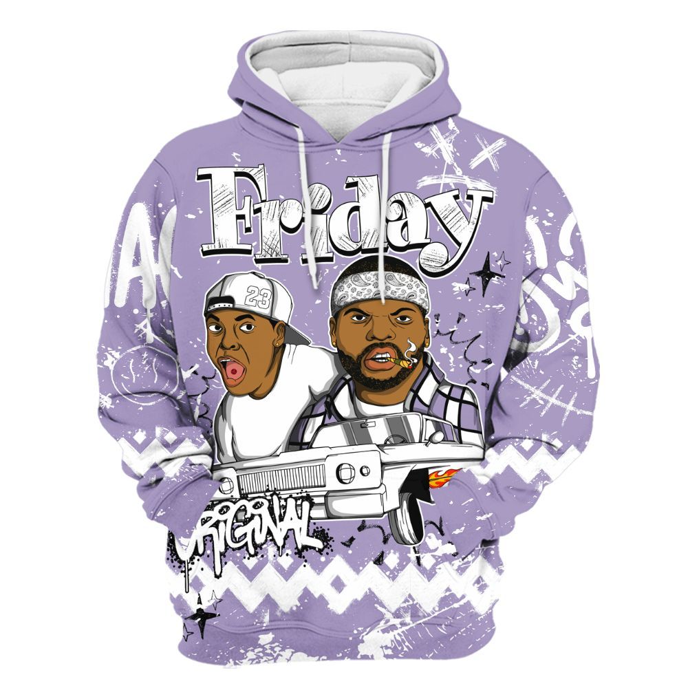 Hoodie To Match Low Pure Violet 11s - Friday Sneaker Crayon All Over Print