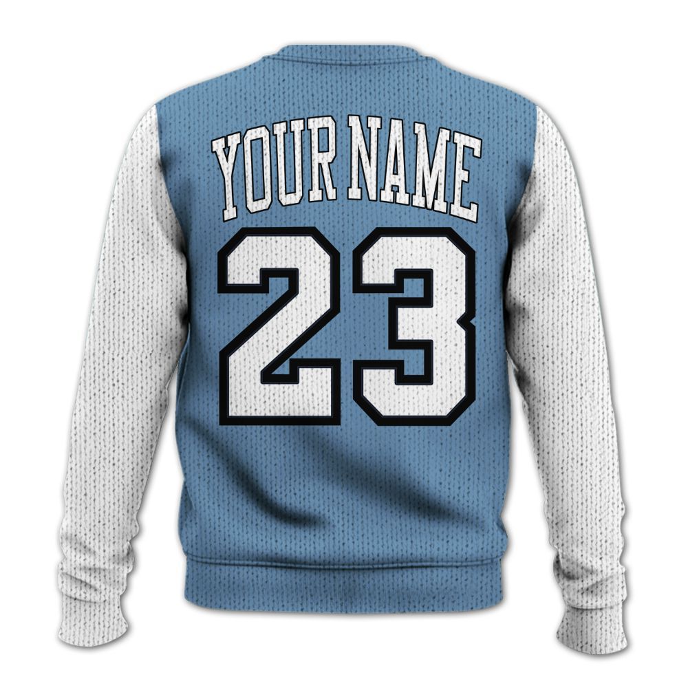Knitted Sweater To Match High OG First In Flight 1s, Custom Name Chicago 23