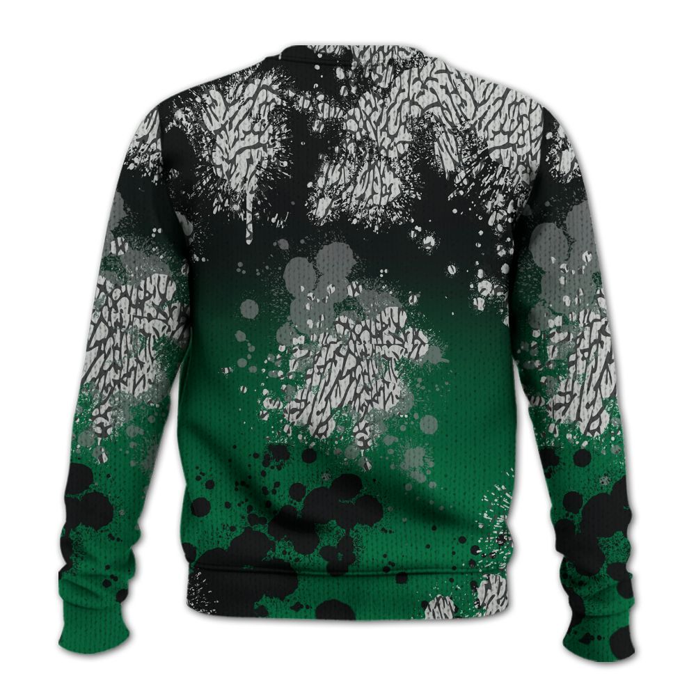 Knitted Sweater To Match Pine Green 3s - Trust No One Scary