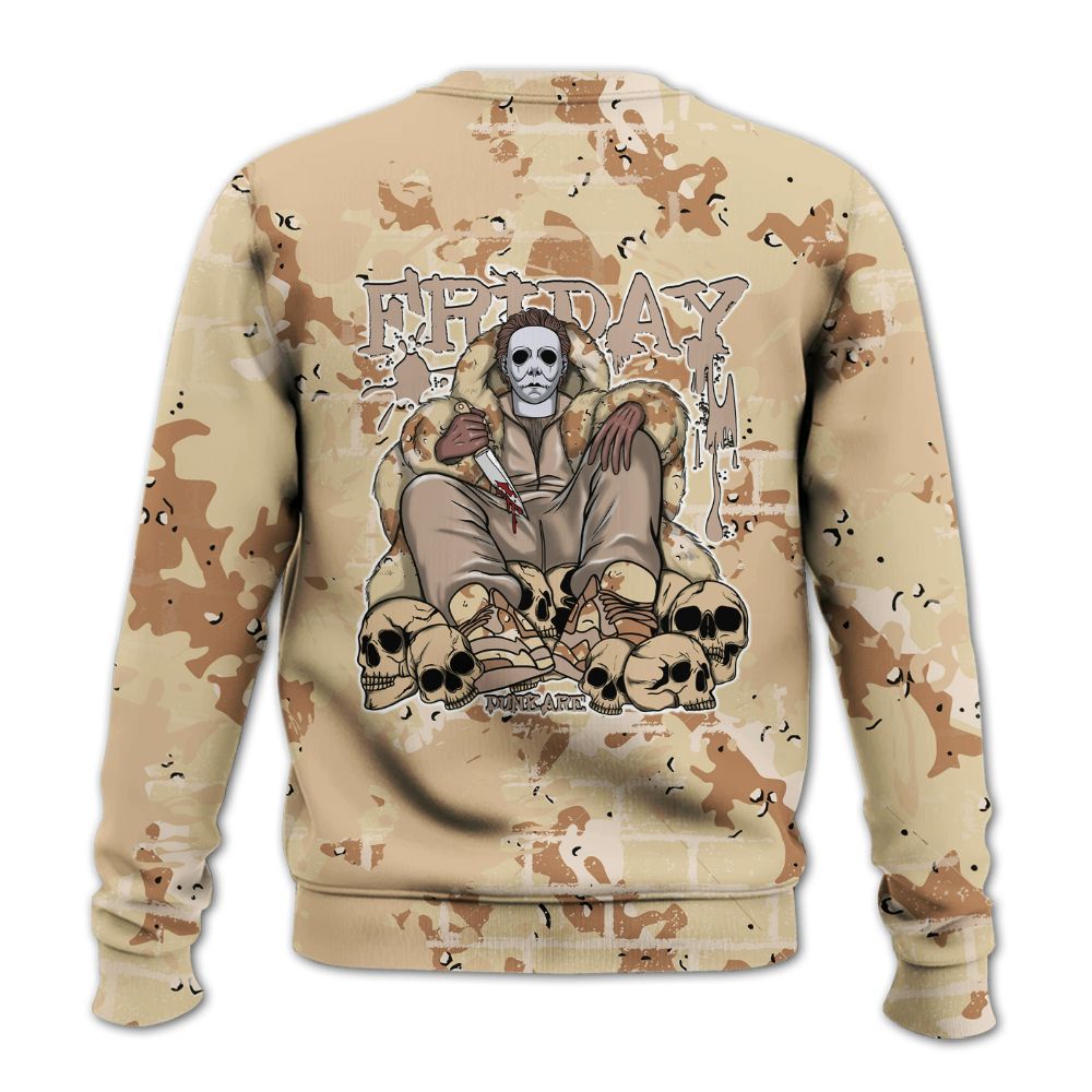 Sweatshirt To Match Desert Camo 3s - Friday Brick All Over Print