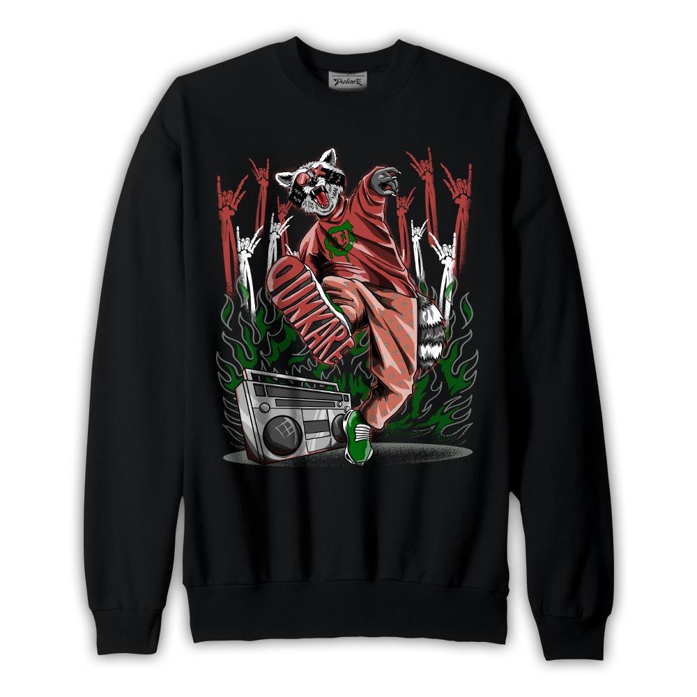 Sweatshirt To match Dune Red 13s Sweatshirt - Hip Hop Raccoon Graphic