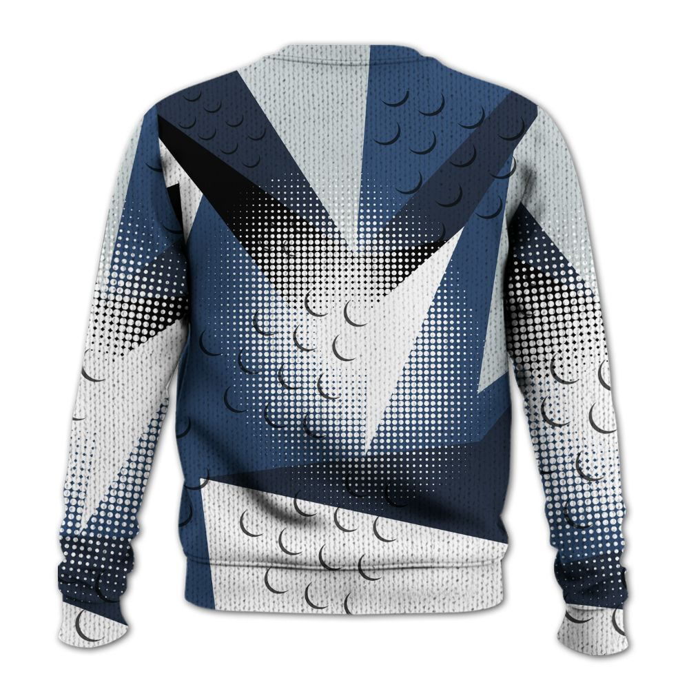 Knitted Sweater To Match Midnight Navy 4s - Poly Custom Name Number 23 5s