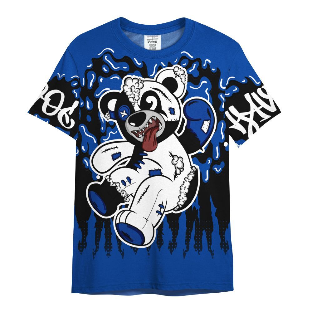 Shirt To Match Hyper Royal 12s - Havok Bear Dripping All Over Print