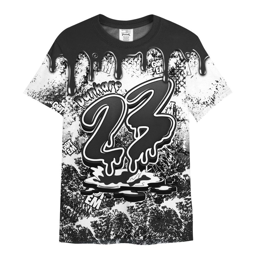Shirt To Match Black Cat NET 4s - Dripping 23 Drip All Over Print
