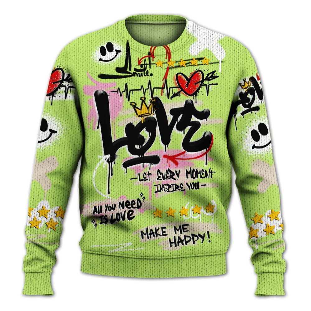 Sweater To Match Jack Black Night Silver - Happy Love Beats Graffiti Streetwear Graphic