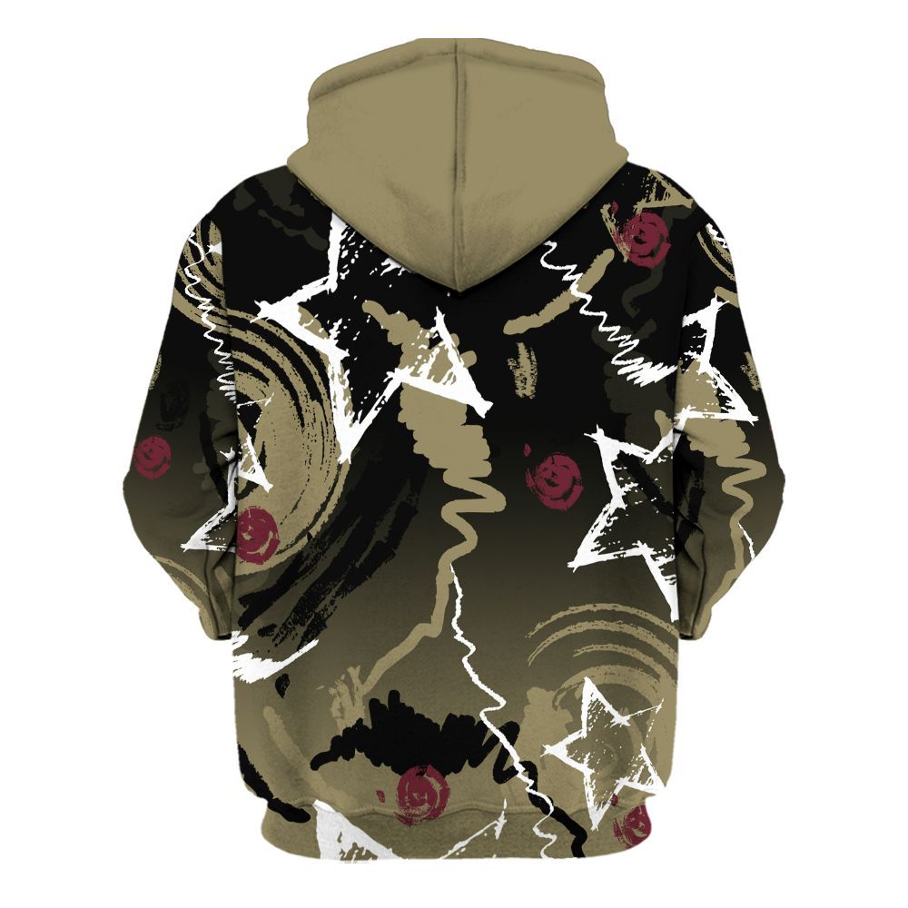 Hoodie To Match Black Olive 7s - Grind Shine Later Drip All Over Print