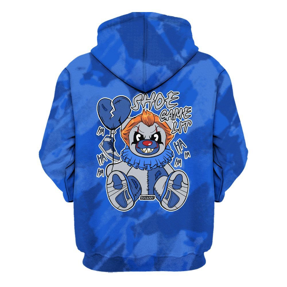Hoodie To Match Air Foamposite One Royal - Shoe Game Bear Abstract Halftone All Over Print