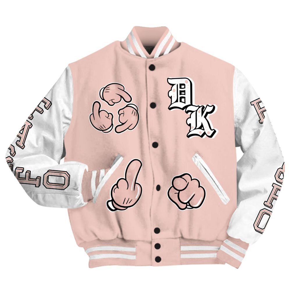Varsity Jacket To Match Low Legend Pink 11s - F Around Find Out Graphic All Over Print