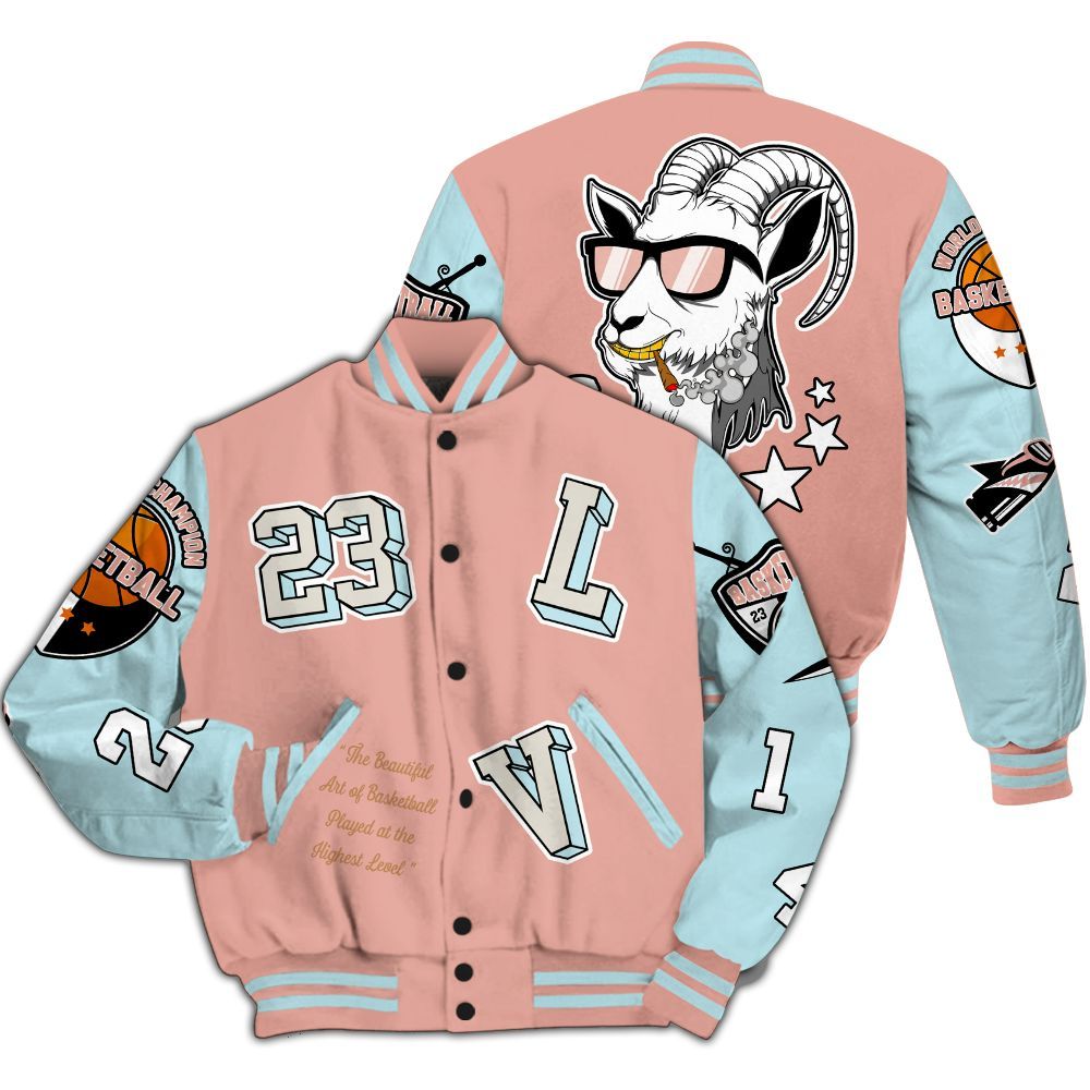 Varsity Jacket To Match Dunk Low Glacier Arctic - The GOAT Got Em Streetwear All Over Print