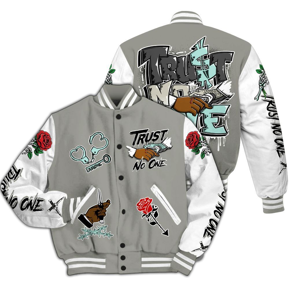Varsity Jacket To Match Low OG Year Of The Snake 1s - Trust No One Dripping All Over Print