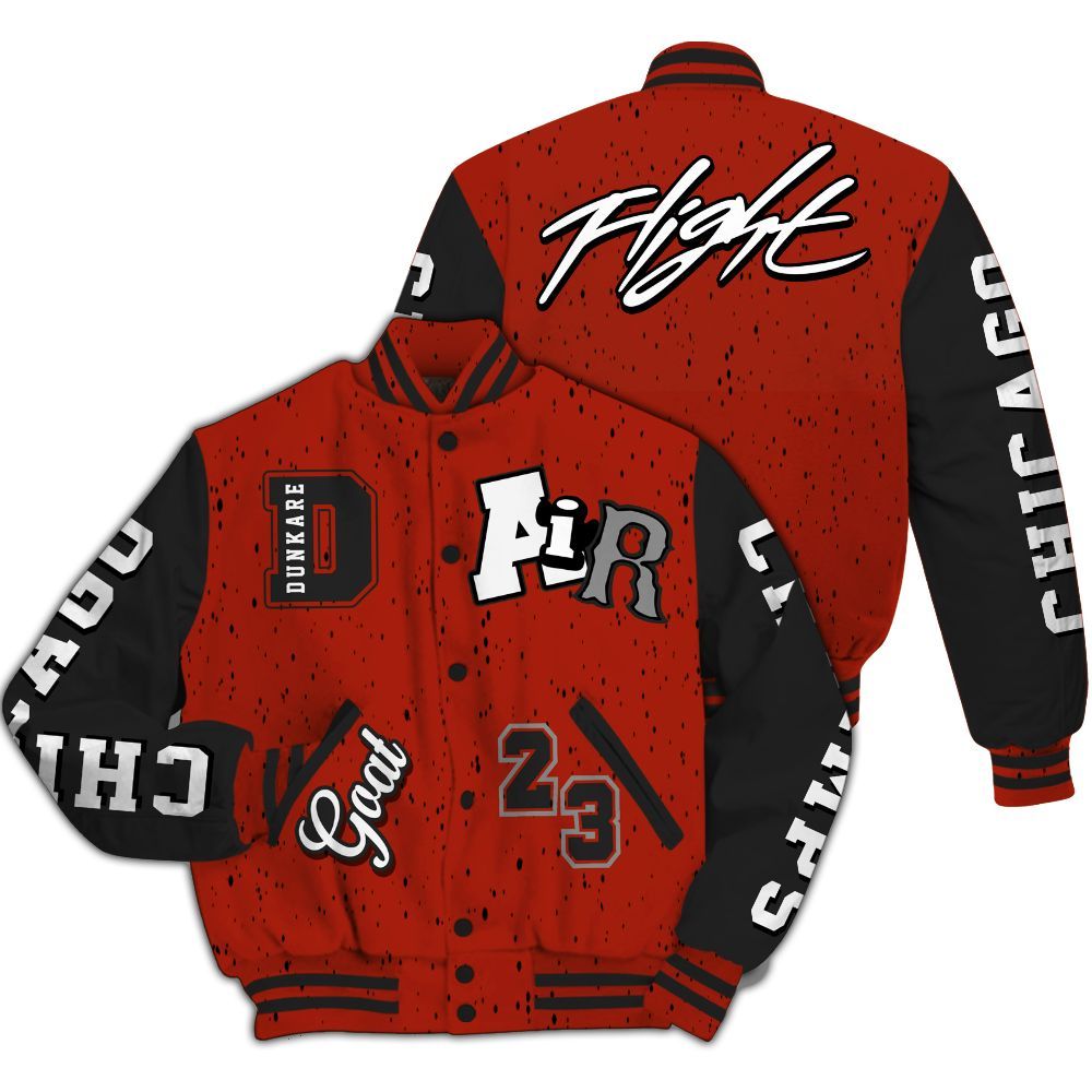 Varsity Jacket To Match Red Cement 4s - AIR Number 23 GOAT All Over Print